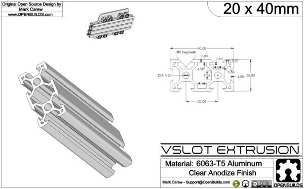 20x40 V-Slot­ ® Linear Rail