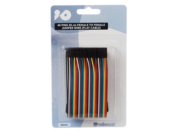FEMALE TO FEMALE JUMPER WIRE (FLAT CABLE) 40 PINS 30 cm