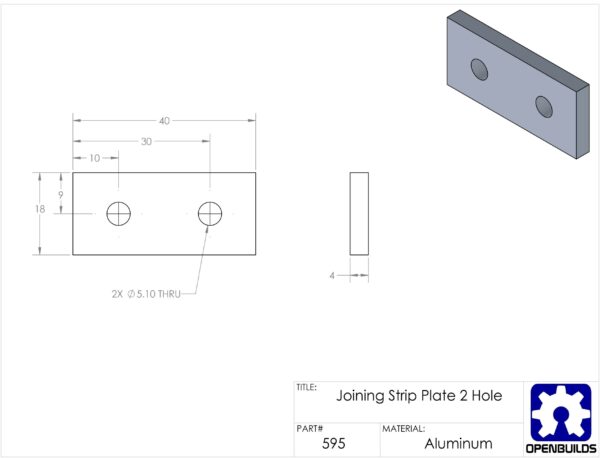 2 Hole Joining Strip Plate Sort