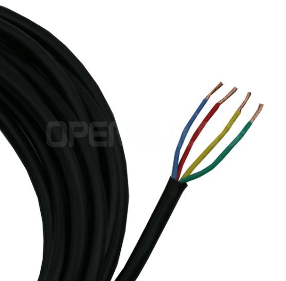 4 kerne kabel sælges i enheder af 10 cm.